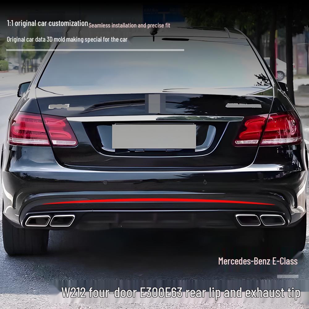 Mercedes-Benz E-Class (2014-2016) W212 Sport Exhaust Tips, E300 E63 Tailpipes Upgrade.