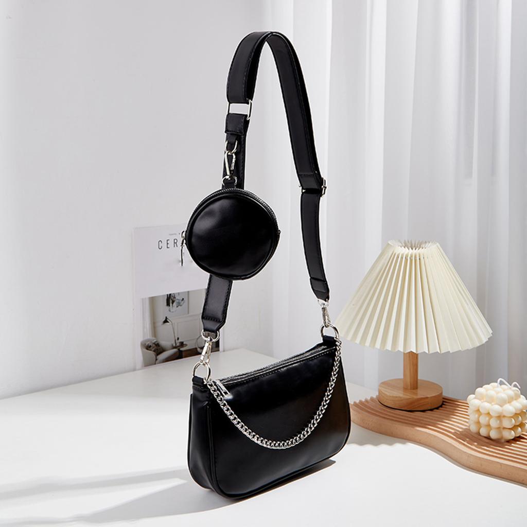 Joker Shoulder Bag for Women Black Messenger Bag Chain Bag Valentine's Day Gift New