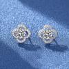 D Цвет 0.5Ct Муассанит Четырехлистный Клевер Серьги-гвоздики для Женщин Стерлингового Серебра 925 пробы с GRA Свадебные Ювелирные Изделия