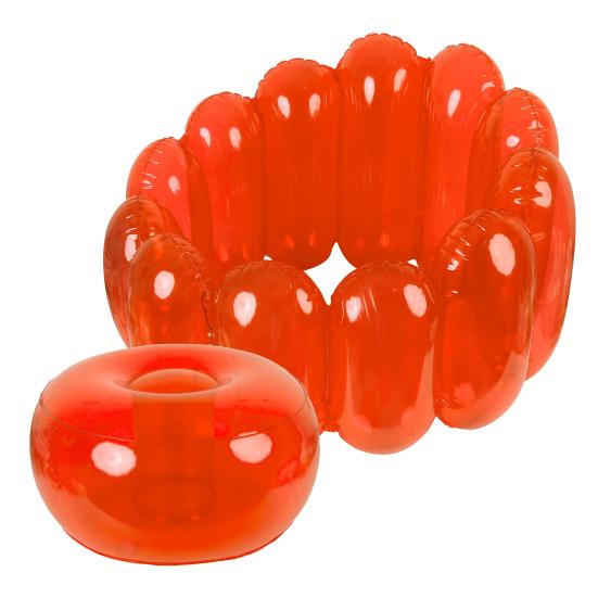 Надувной диван-кресло прозрачный герметичный ПВХ емкостью 250 фунтов портативный для использования в помещении гостиной