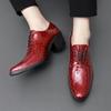 Men High Heels White Derby Wedding Dress Dance Business Formal Red Elevator Shoes Height Increase Tuxedo Prom Blazers Shoes Plus Size
