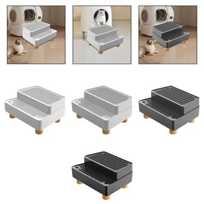 Автоматическая рампа для кошек, 2 ступени, водонепроницаемая подкладка-коврик с нескользящими ножками, герметичная ступенька-лоток для мелких пожилых кошек