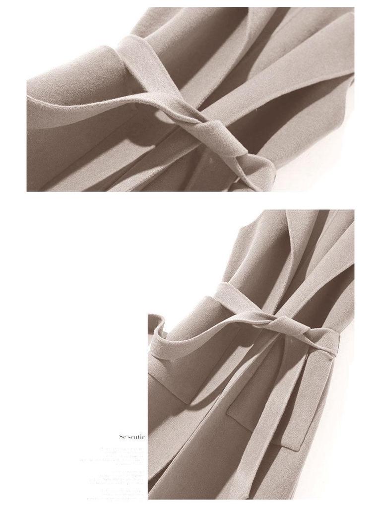 Женский шерстяной жилет средней длины: Женская жилетка в корейском стиле на весну/осень