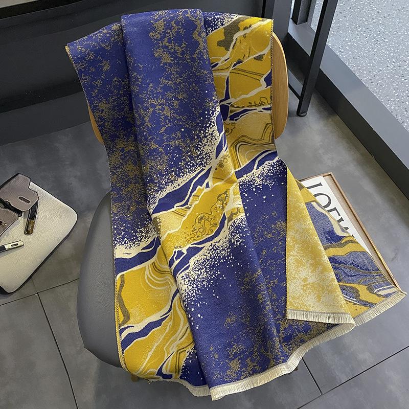 Premium High-quality Air-conditioned Room Shawl Outside Women's Summer Office Nap Imitation Cashmere Fringed Warm Scarf