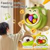 Kids Money Ball Shoot Toy with Scoreboard Fruit Vegetable Accessories Hand-eye Coordination Toddlers Indoor Wall Mount Cartoon Monkey Feeding Ball