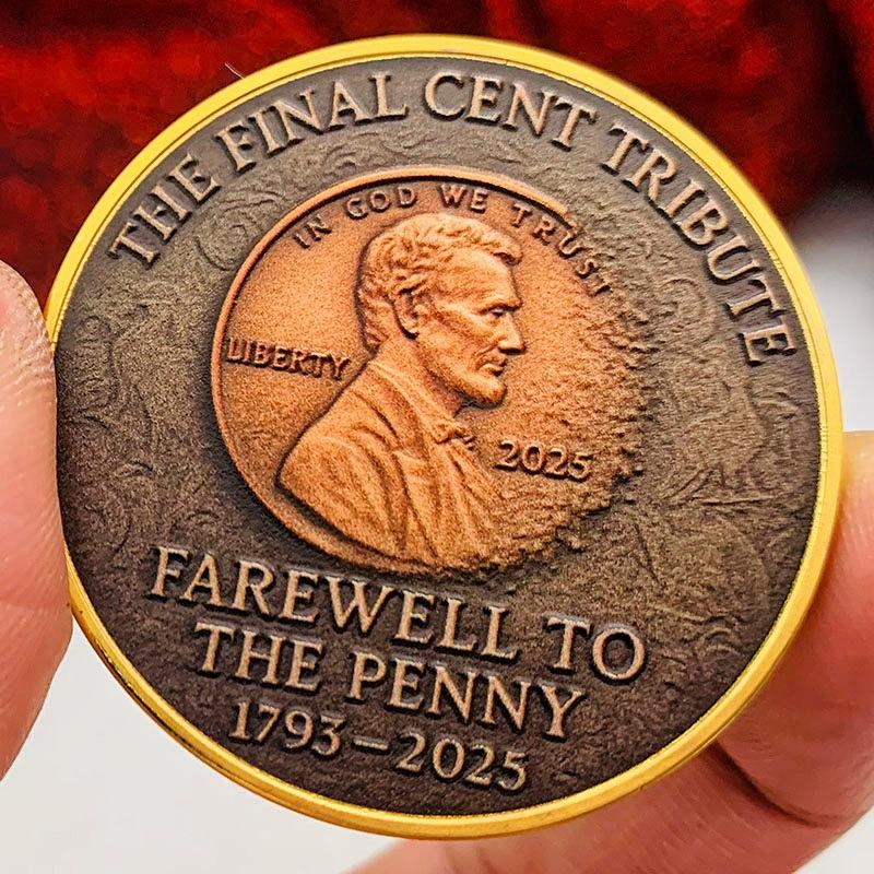 1793-2025 Lincoln, USA, gold-plated color printed commemorative medal, decorative ornament, pendant, gift coin, commemorative coin