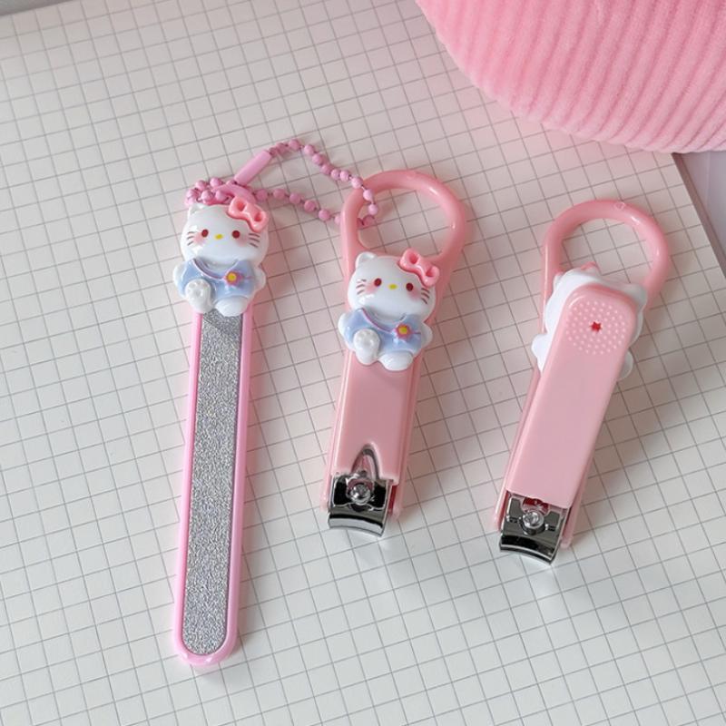 Sanrio Милый Hello Kitty Маникюрные кусачки для ногтей На открытом воздухе Дома Удобные Маникюрные кусачки для ногтей Студентка Офисная Девушка Сердечко Кусачки для ногтей Kawaii