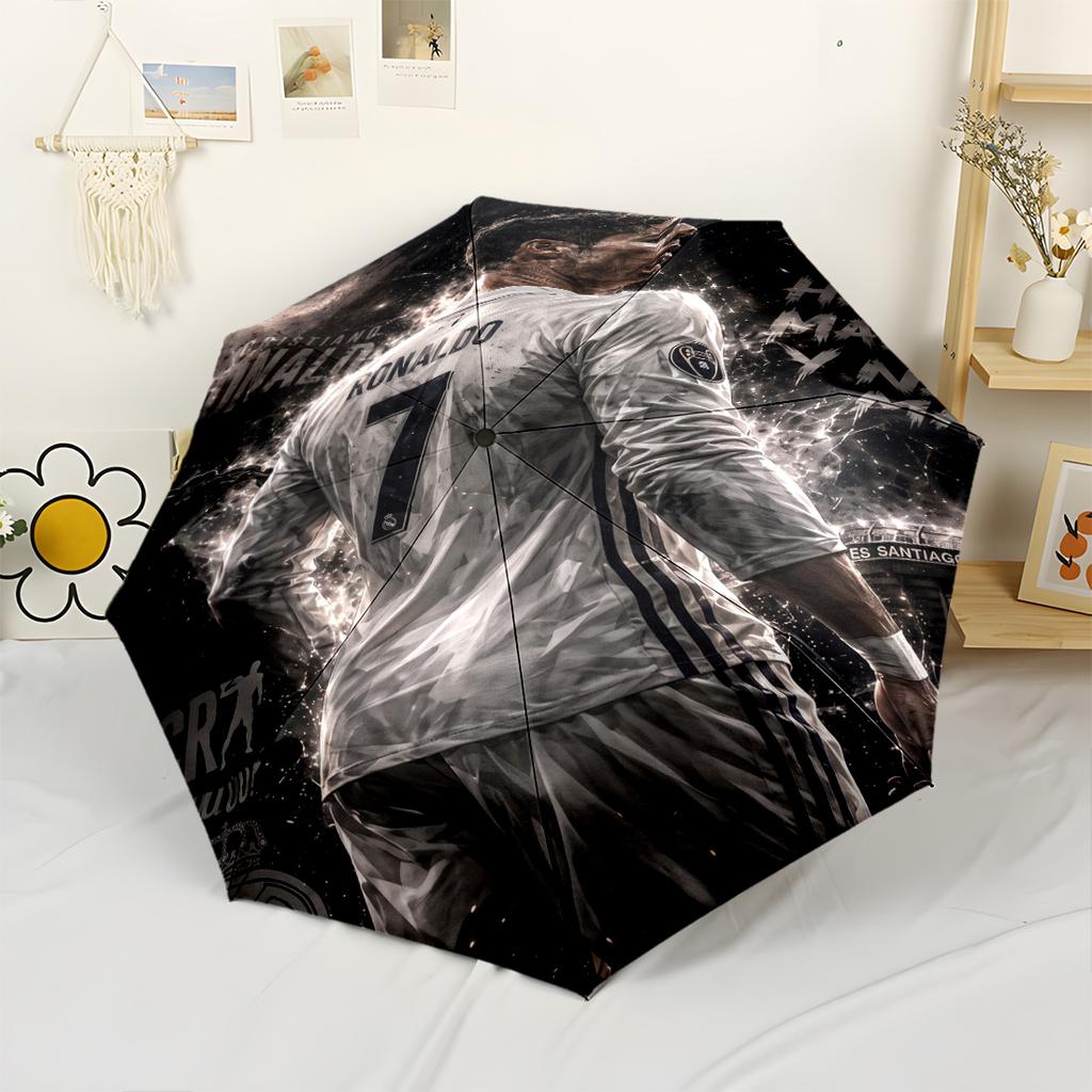 Ronaldo's Soccer Player Celebration Automatic Umbrella with 8-Rib Compact Design All-Season Use Outdoor Accessory Gift for Festivals