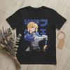 Футболка унисекс Fate Stay Night Saber 100% хлопок Топы Смешные С круглым вырезом С коротким рукавом
