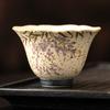 High Grade Master Cup Hand Painted Gold Wisteria Flower Bell Cup Anti Scald Large Capacity Tea Tasting Cup