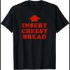 Tshirt Featuring Red Insert Cheesy Bread Lettering And Red Arrow Design