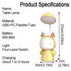Lovely Cartoon Table Lamp Portable Night Light Eye Protection Reading Lamp  Room Decoration