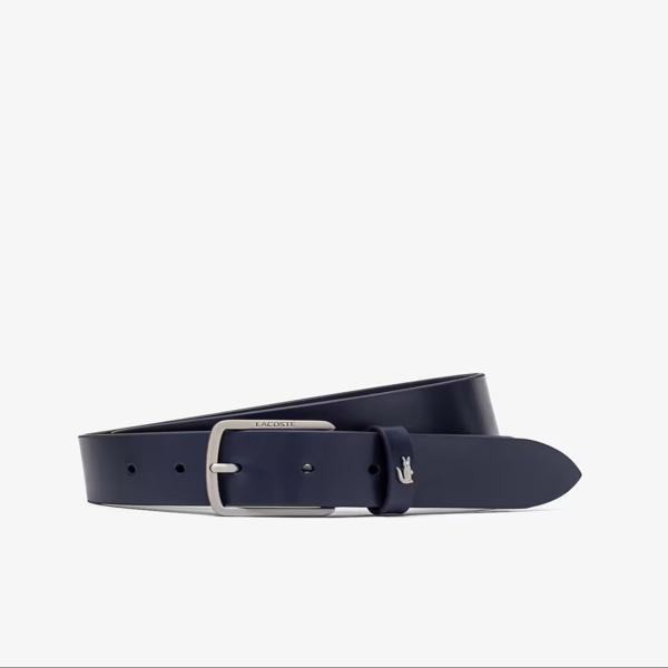 Lacoste 35mm Silver Croc Leather Belt