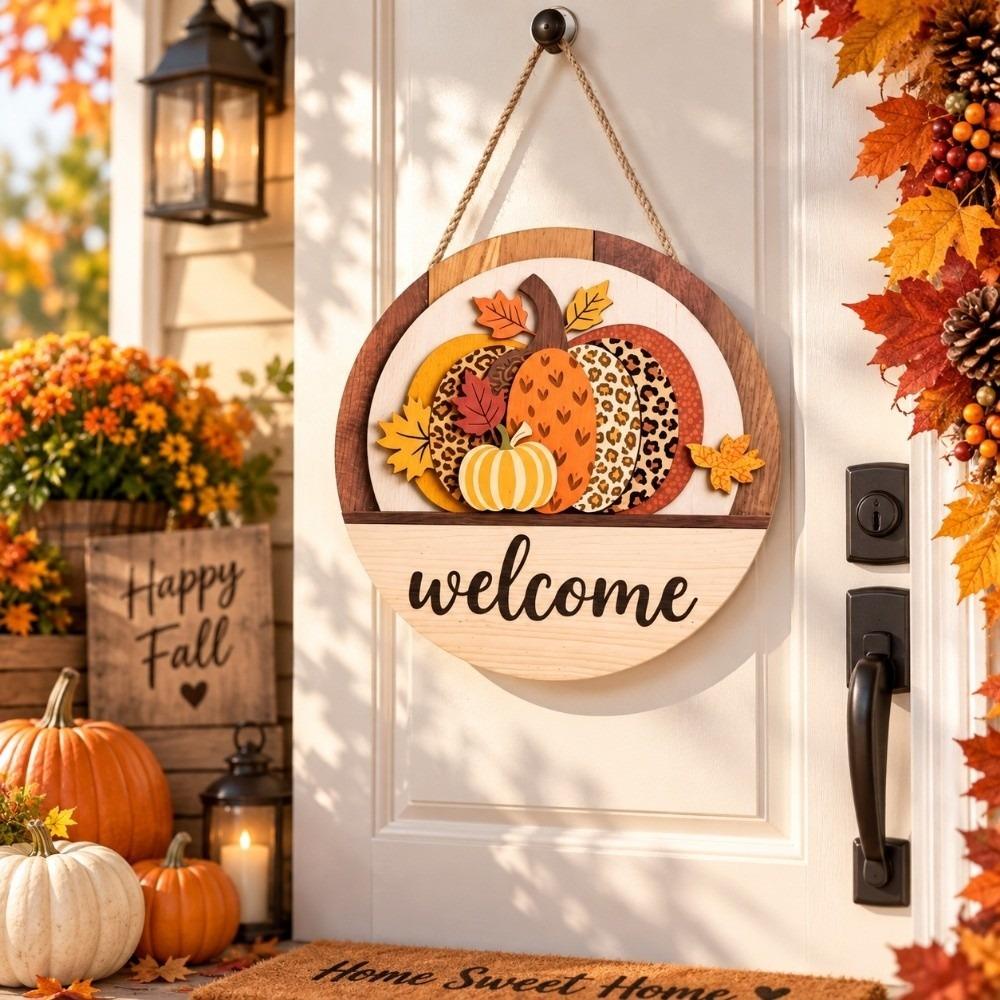Rustic Harvest Festival Sign 2D Flat Print Autumn Home Decoration Indoor Wall