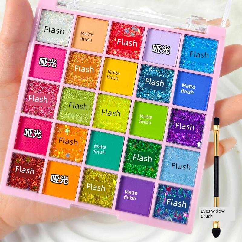 Special Glitter Eyeshadow Palette for Makeup, Super Shiny, Genuine, Washable, Multi-Color, Magic Colors for Girls, Pearlescent and Matte