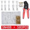 380PCS Car Wiring Terminals & Connectors Set - 2.8 Blade Spring with Boxed Copper and Plastic Parts