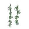 [R3300] - Серьги 'Rosa Romantica' зеленые - 85x13 мм