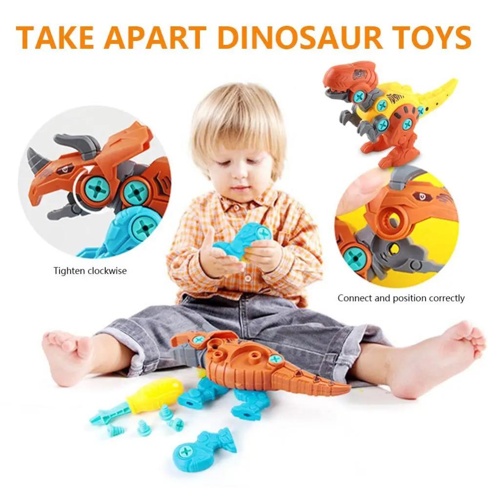 Assembly Dinosaur Model Toys Children's Educational Toys With Storage Box Screw DIY Set For Boy Gift