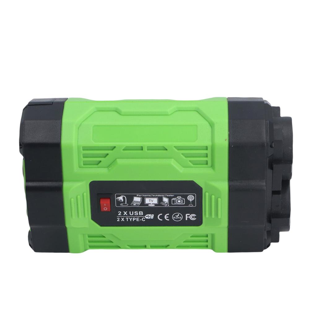 200W Car Power Inverter DC 12V To AC 220V Car Inverter with 2 USB Ports 2 Type C Ports 2 AC Outlets for Outdoor Travel