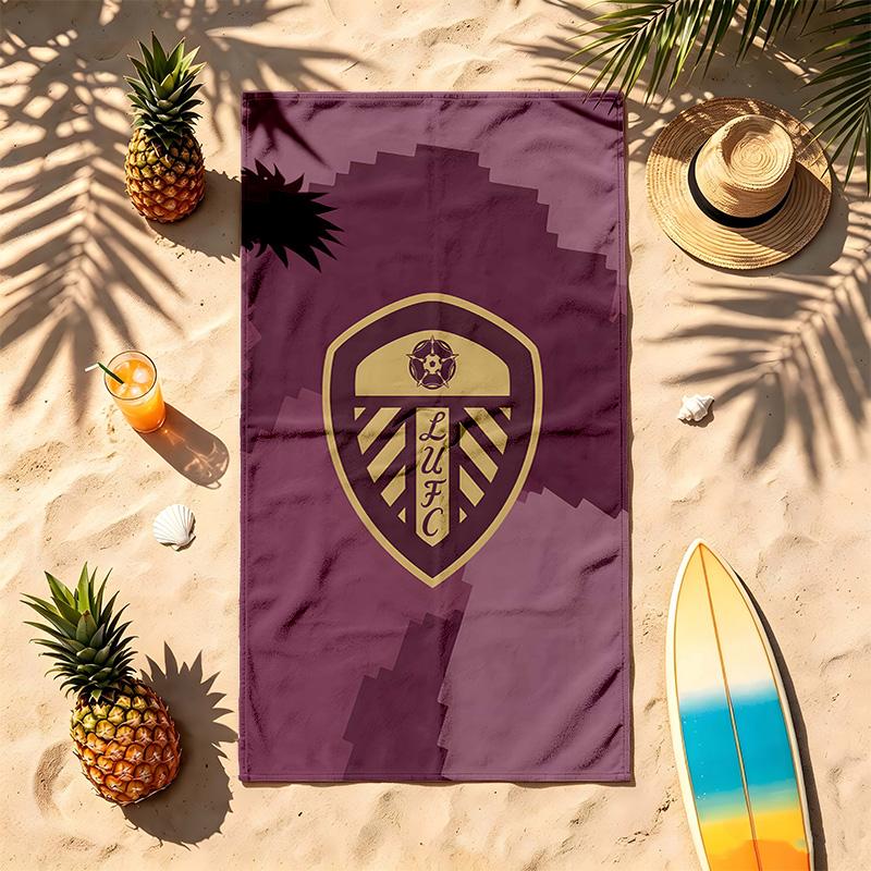 Leeds United Football Club (5) Theme Beach Towel Sand Resistant Soft And Comfortable Suitable For The Pool Camping Yoga And Diving A Travel Essential