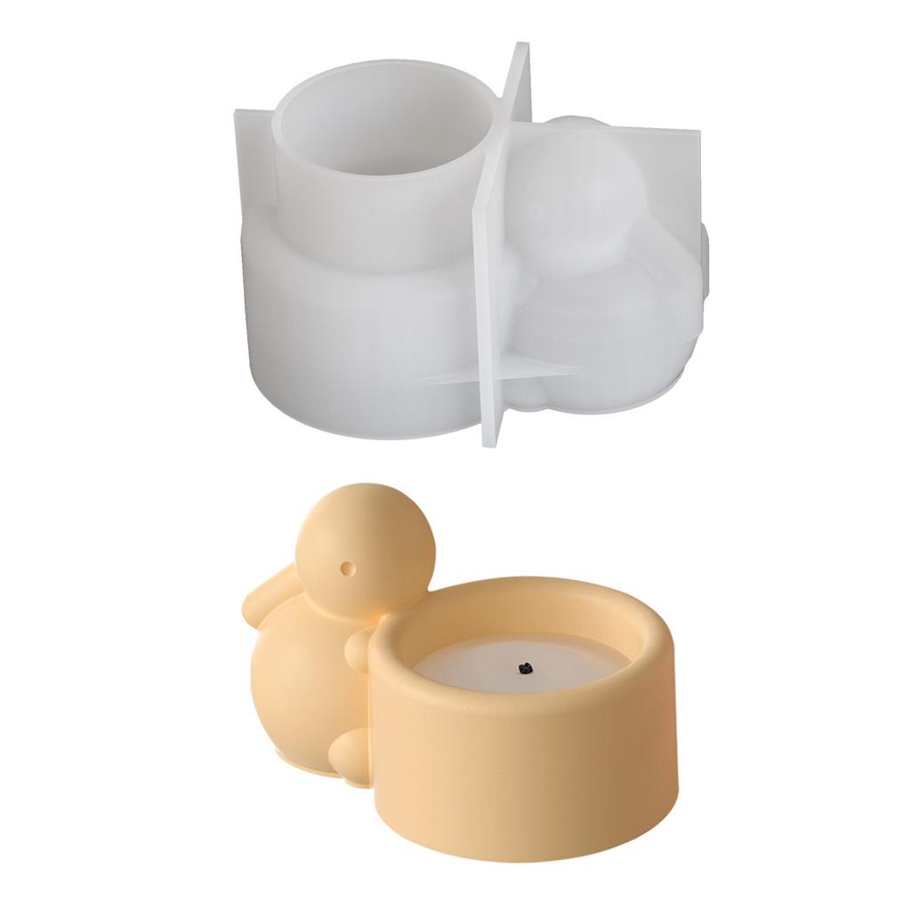 Силиконовая форма для свечей в форме кролика, легкосъемные формы, формы для подставок под свечи, подходящие для рукоделия и домашнего декора