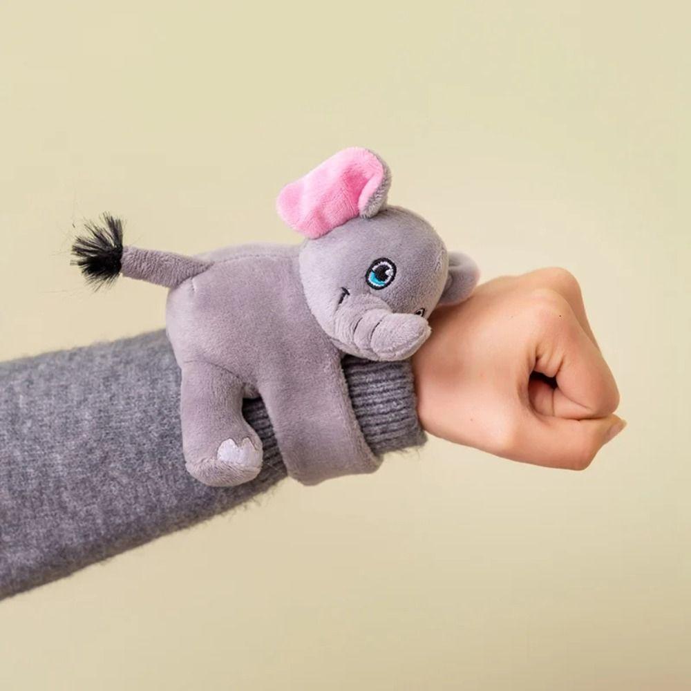 Zoo Series Giraffe Slap Bracelet Simulation Elephant Plush Wrist Band Home Decor