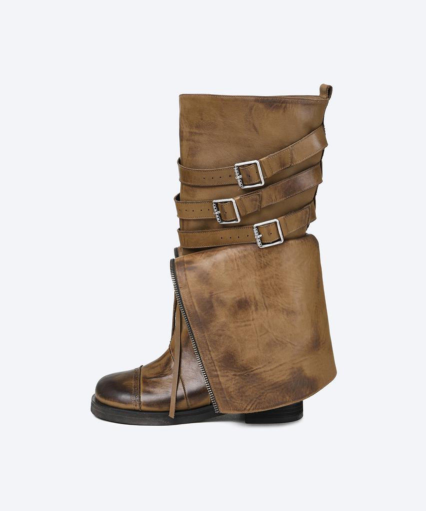 Then Roa Fold Boots / Sand Brown