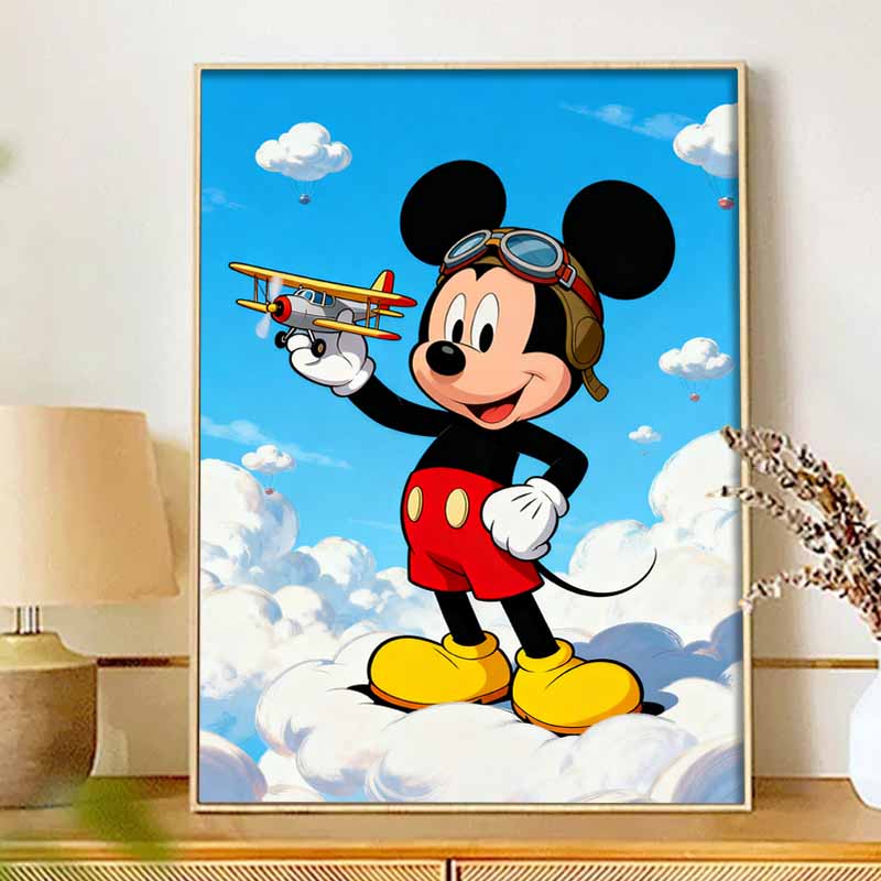 Disney Набор для алмазной мозаики Алмазный Микки Маус пилот ручной работы DIY подарки, поделки настенного искусства, украшение для домашней комнаты