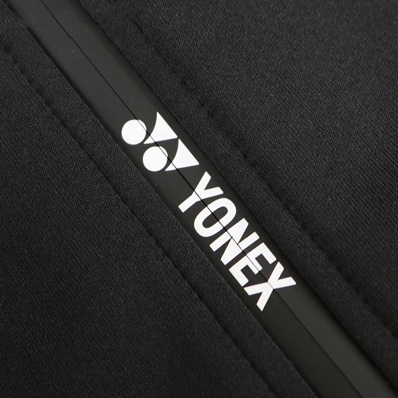 YONEX Спортивная куртка на молнии с полосатой отделкой и вышитым логотипом из серии 'Training' Мужская куртка Черный 150132BCR-007
