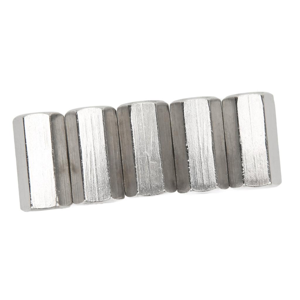 5 ШТ. Гайка соединительная шестигранная M10 из нержавеющей стали, нержавеющая, серебристая, соединительная гайка для болтов, шпилек