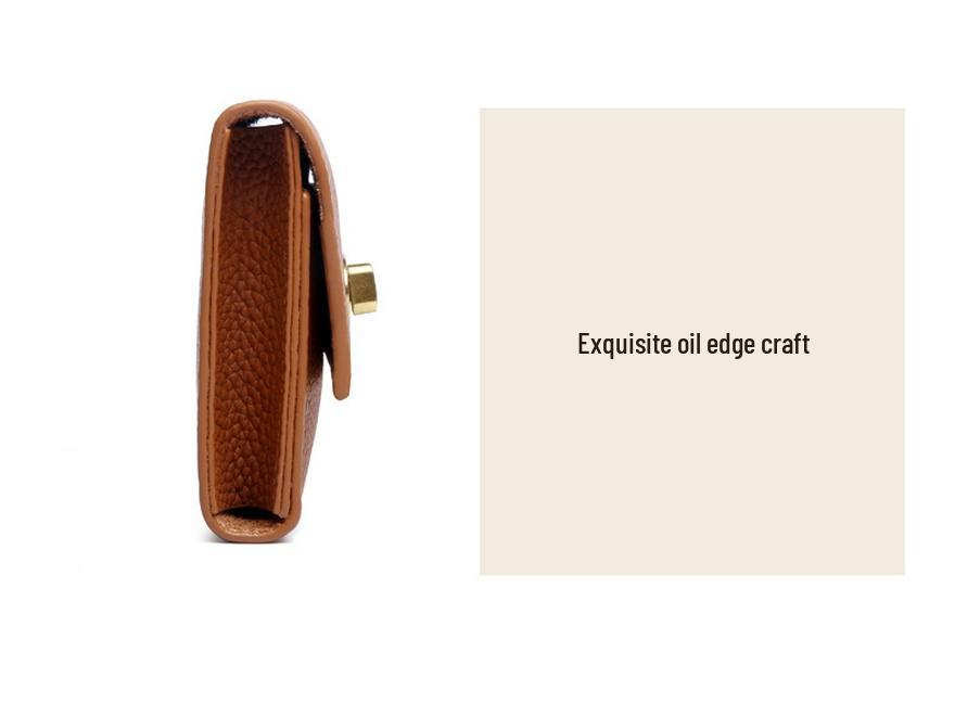 2024 Корейский стиль Настоящая кожа Многофункциональный кошелек: Компактный ретро картхолдер и монетница