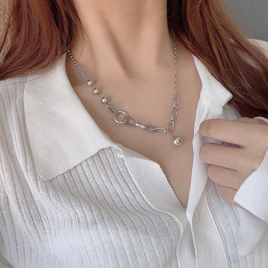 Корейское ретро ожерелье из бусин с эффектом потертости - Простые украшения в холодном стиле, горячий товар