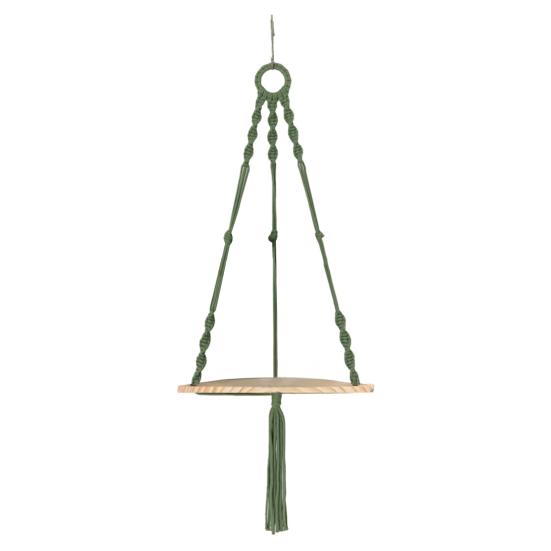 Настенная угловая полка Богема Ручная работа Хлопковая веревка 45659 Ярусная