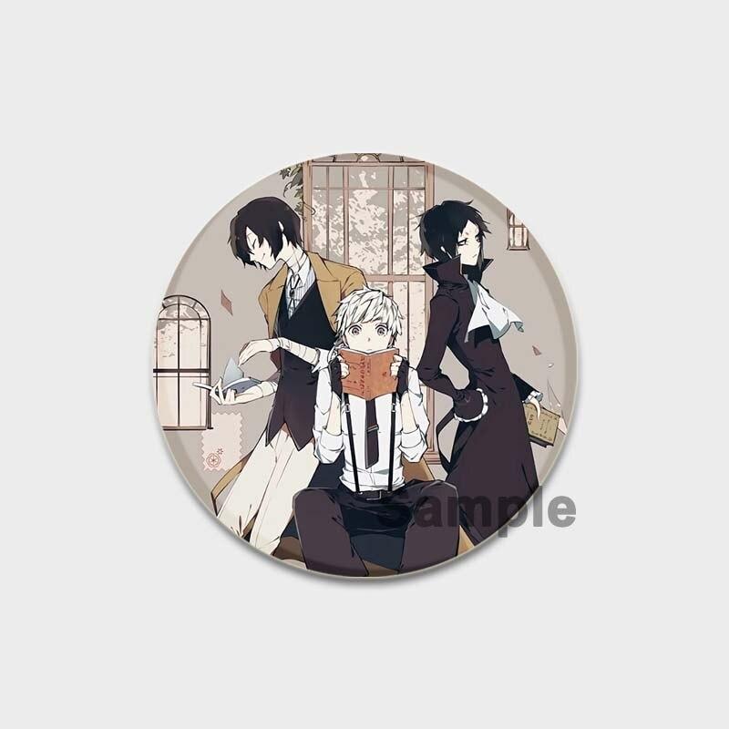 58 мм аниме булавка Bungo Stray Dogs нагрудные булавки Chuuya Ranpo Yosano акриловая брошь ручной работы из эпоксидной смолы значок ювелирный аксессуар для рубашки-сумки