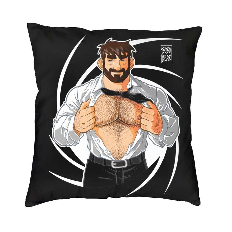 Gay Pride Adam And Ben Like To Play Pillow Living Room Decor Bobo Bear Lgbt Art Cushion Decoration Salon Square Pillowcase