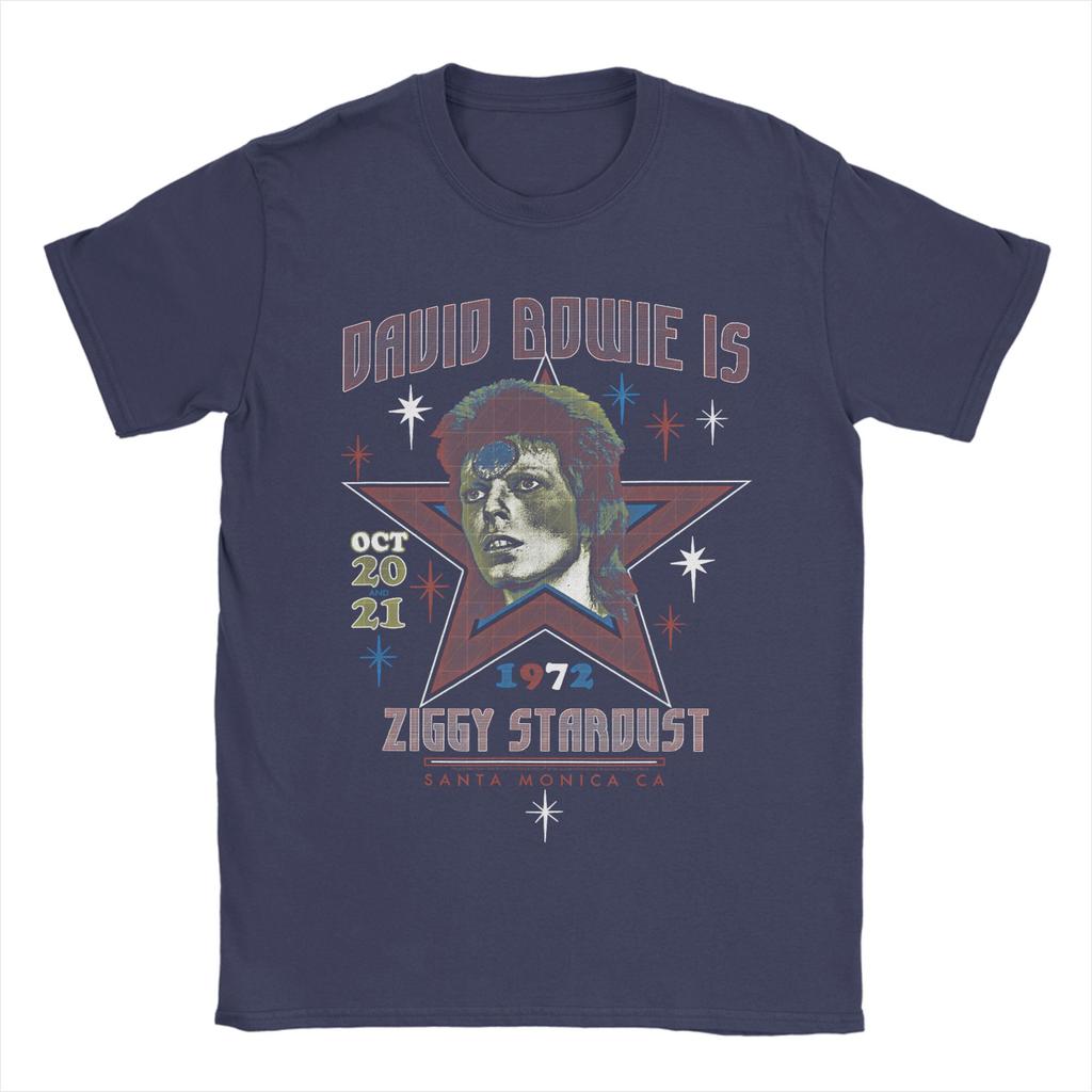 Novelty David Bowie is Ziggy Stardust TShirts Unisex Round Collar Cotton T Shirt Short Sleeve Tees Gift Clothing