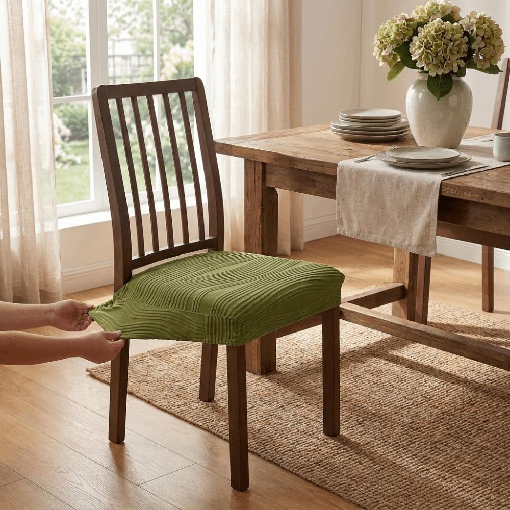 Removable Chair Slipcover Solid Color Seat Cover Stretchable Chair Cushion Cover Wedding Banquet