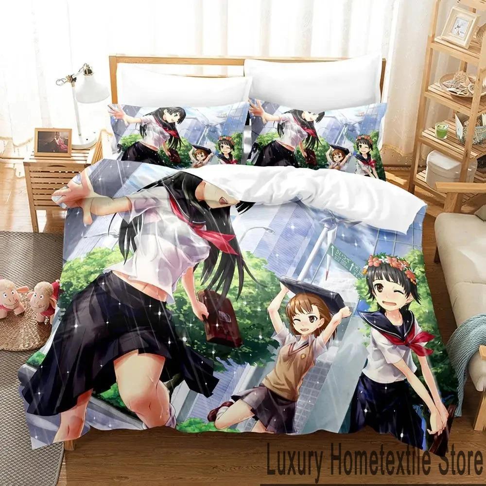 Misaka Mikoto A Certain Magical Index Railgun Комплект постельного белья для мальчиков и девочек Twin Queen King Size Пододеяльник Наволочка Кровать для мальчиков и взрослых