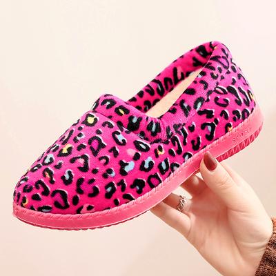 Зимние хлопковые тапочки. Женская хлопковая обувь. Сумка на каблуке. Милые домашние хлопковые тапочки в полоску. Нескользящая теплая плюшевая хлопковая обувь с низким берцем.