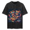Colorful Cat Tshirt Holiday All Match Tshirt