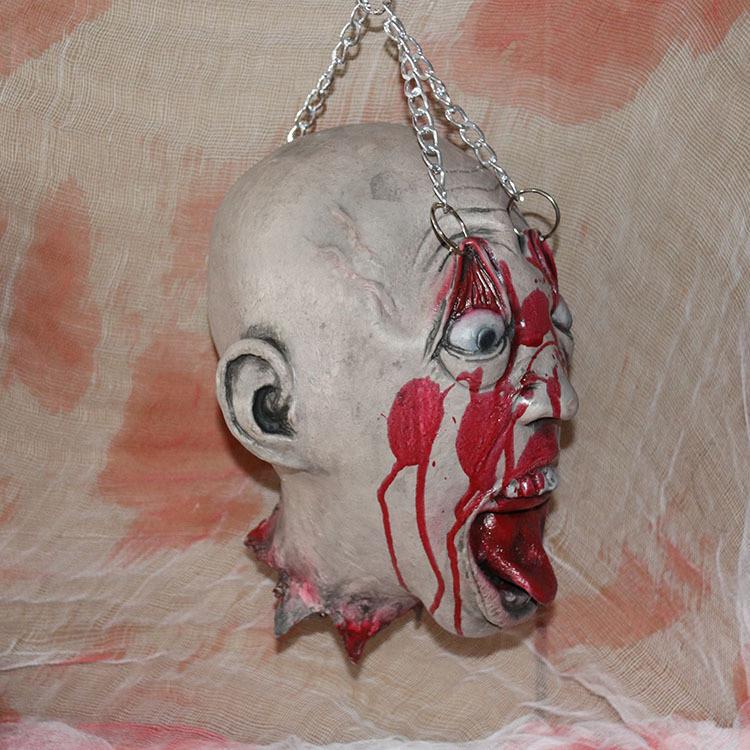 Дом с привидениями Латексный Обезглавленный Череп Реквизит Для Хэллоуина Ужасные Украшения