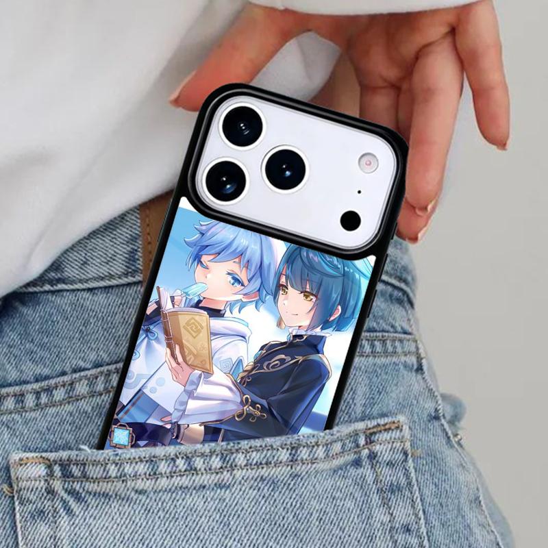 Genshin Impact Xingqiu Phone Case for iPhone 16e 15 14 13 12 17 Pro Max Plus Air 17pro Cover Coque
