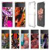 Cute Cartoon Chainsaw Man Pattern Case For Samsung Galaxy Z Flip 3 4 5g Funda Z Flip3 Clear Pc Hard Shockproof Phone Coque Shell