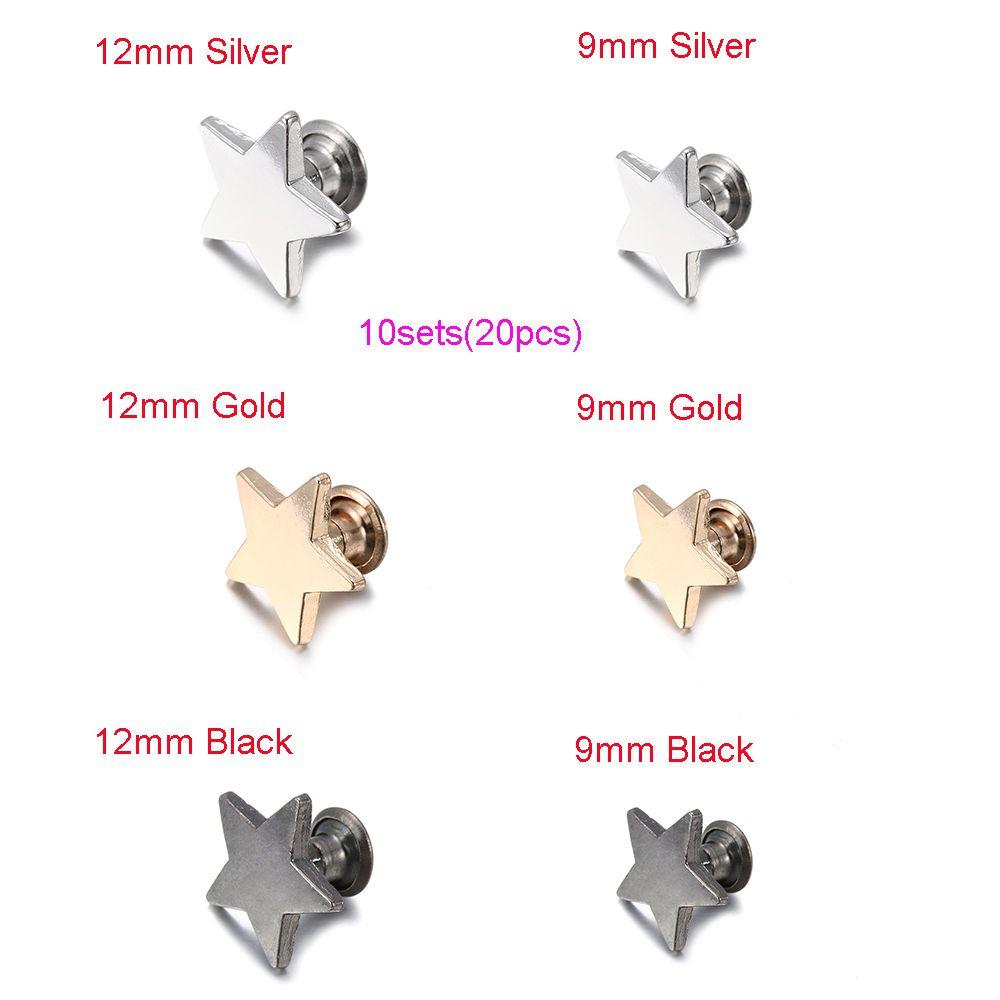 10 комплектов(20шт) Обувь DIY Украшение Скрапбукинг Тканевая Пуговица Одежда Звезды Заклепки