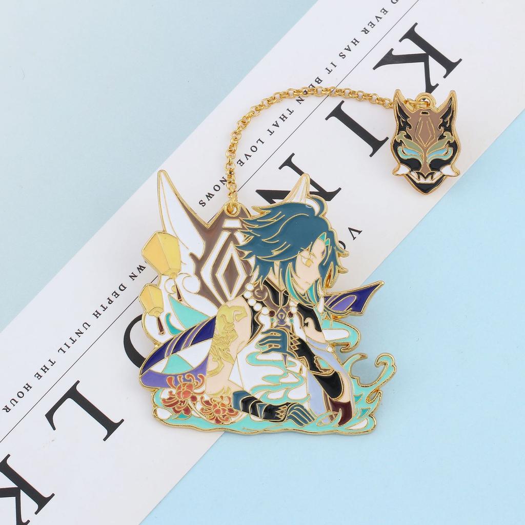 Эмалированные булавки Genshin Impact Xiao Kaedehara Kazuha Venti, брошь-булавка, металлический значок, коллекция пуговиц, сувенир, подарок для косплея