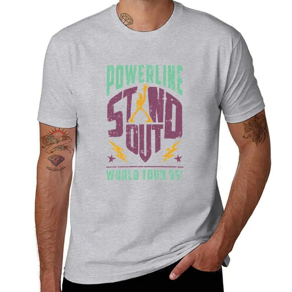 Powerline Stand Out World Tour T-Shirt graphic t shirts baggy shirts fruit of the loom mens t shirts