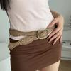 Metal Stud Waist Belt Retro Vintage Belt Ins Style Double-Row Rivet Belt  Shopping