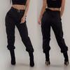 Womens Cargo Trousers Casual Pants Military  Solid Pants Pocket Pants