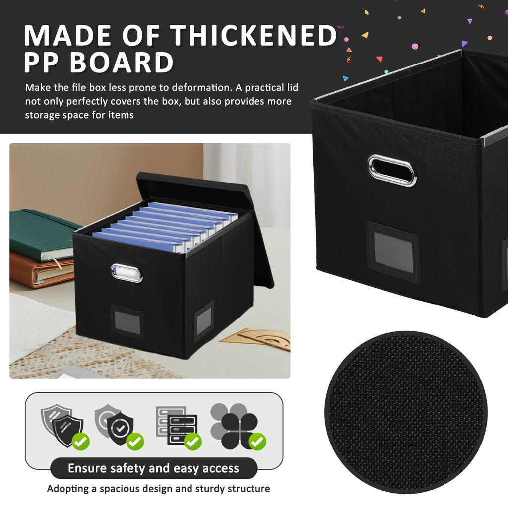Складная подвесная папка-органайзер для документов с прорезью для этикетки Тканевая папка-органайзер для файлов Портативная виниловая коробка-органайзер для файлов с крышкой