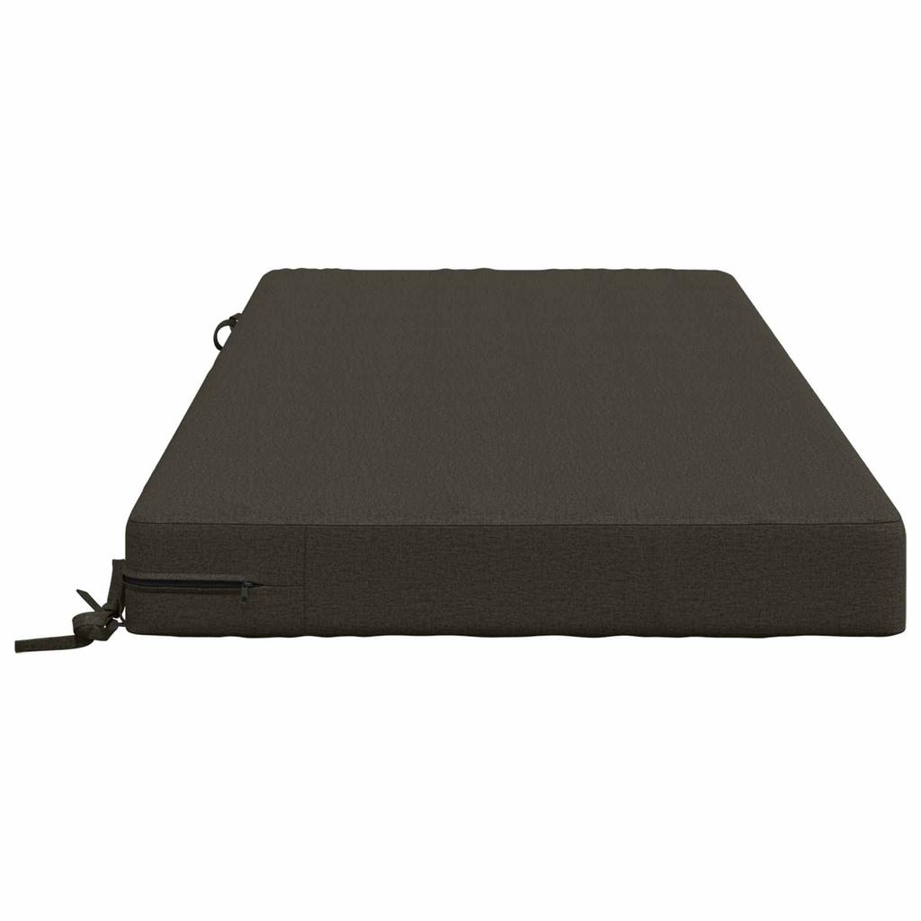 Seat Cushion SOEST 100percent  Polyester Anthracite 120 x 60 x 10 cm
